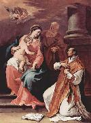 Sebastiano Ricci Heilige Familie und der Hl. Ignatius von Loyola oil painting